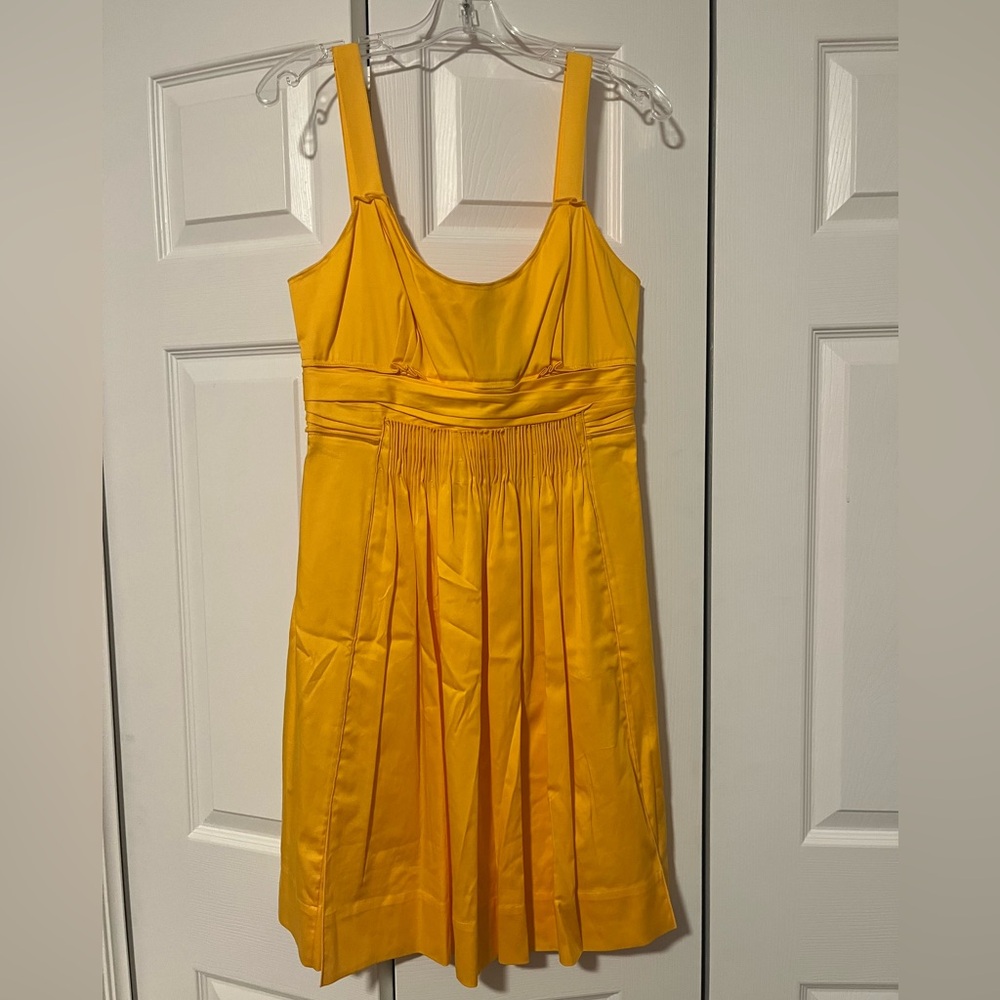 Elie Tahari Leanne Yellow Sleeveless Dress